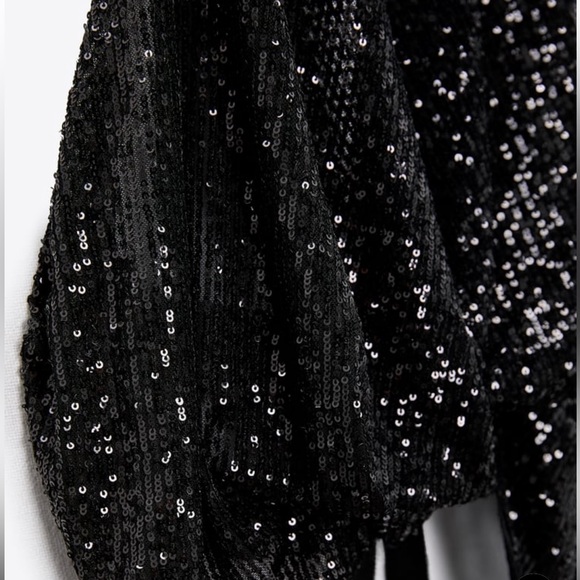ZARA SEQUIN HALTER TOP - Picture 8 of 10